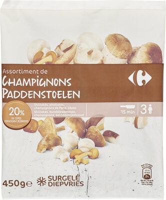 Foto de ASSORTIMENT DE CHAMPIGNONS Shiitakés, pholiotes, champignons de Paris, cèpes