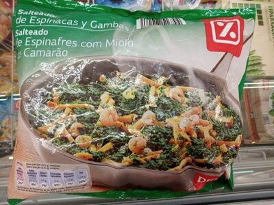 Foto de Salteado de espinacas y gambas