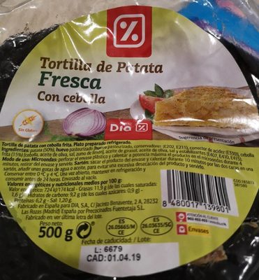 Foto de Tortilla de Patata fresca con cebolla