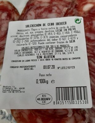Foto de Salchichón de cebo ibérico