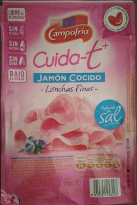 Foto de Cuida-t+ jamón cocido lonchas finas reducido en sal