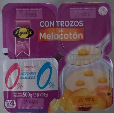 Foto de Yoghurt con trozos de melocotón