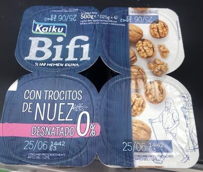 Foto de Yogur con trocitos de nuez 0%