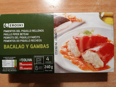 Foto de Pimientos rellenos de bacalao y gambas