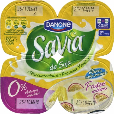 Foto de Postre de soja Savia frutas exóticas edulcorado - DESCATALOGADO