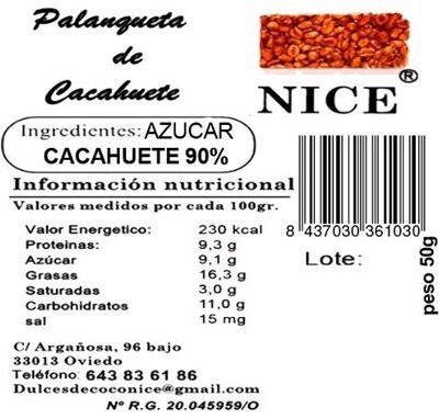 Foto de Palanqueta de cacahuete