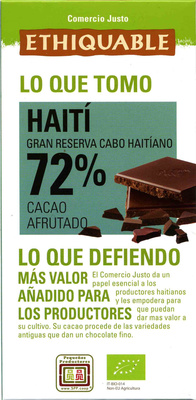 Foto de Chocolate negro Haití 72% cacao