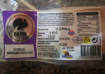 Foto de Solomillo marinado congelado