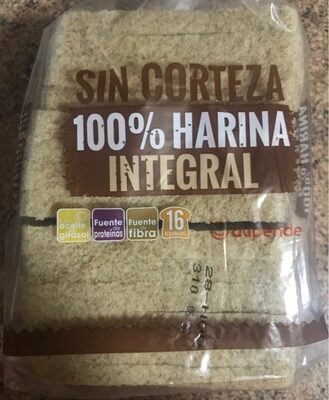 Foto de Pan de molde sin corteza 100% harina integral