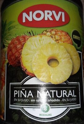 Foto de Piña natural en su jugo sin azúcar añadido