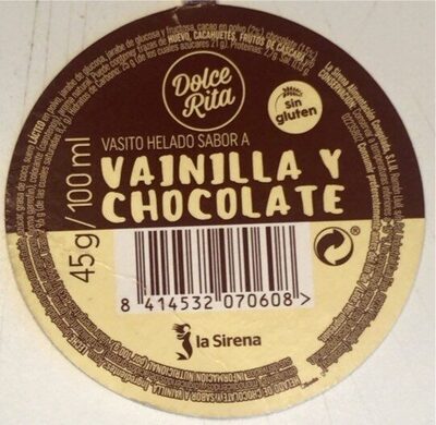 Foto de Vasito helado sabor a vainilla y chocolate