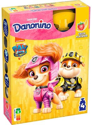 Foto de Danonino para llevar sabor fresa y plátano