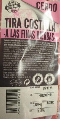Foto de Cerdo Tira Costilla