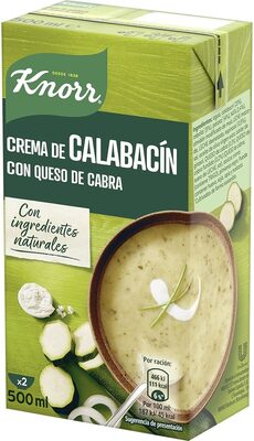 Foto de Crema de calabacín con queso de cabra