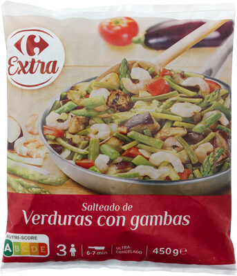 Foto de Braseado de verduras con gambas