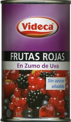 Foto de Mezcla de frutas rojas en zumo de uva "Videca"