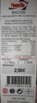 Foto de Bacon ahumado sin corteza