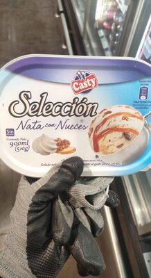 Foto de Tarima de helado Nata con nueces