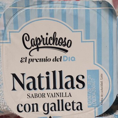 Foto de Natillas de Vainilla con galleta