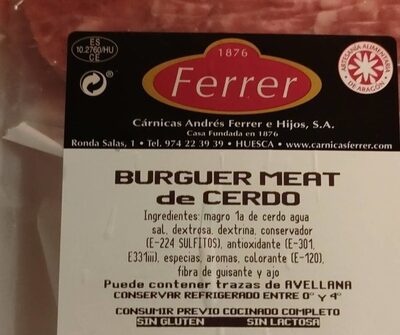 Foto de Burguer meat de cerdo