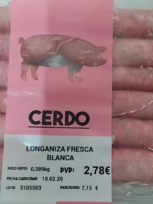Foto de Longaniza fresca blanca