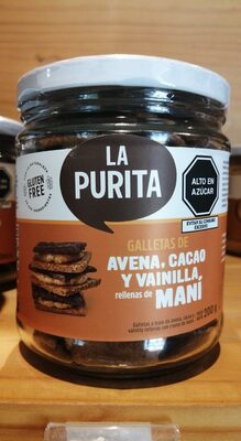 Foto de LA PURITA - Galletas avena, cacao y vainilla relleno mani