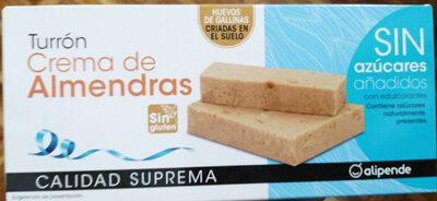 Foto de Turrón crema de almendras sin azúcares