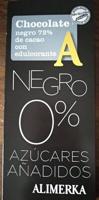 Foto de Chocolate negro 72% de cacao con edulcorante