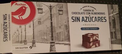 Foto de Turrón de chocolate con almendras sin azúcares añadidos
