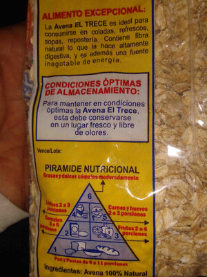 Foto de avena en hojuelas