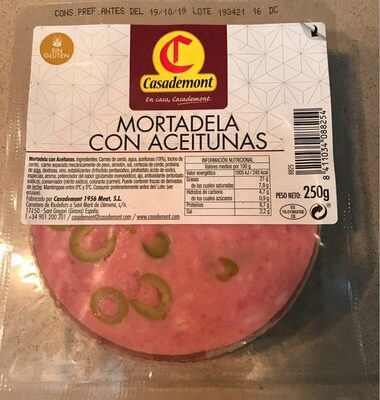 Foto de Mortadela con aceitunas