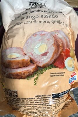 Foto de Pollo asado relleno con jamon, queso y huevo