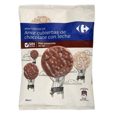 Foto de Mini tortitas arroz cubiertas choco c/leche