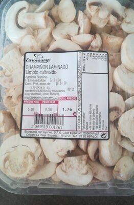 Foto de Champiñon laminado limpio cultivado