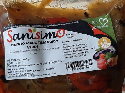 Foto de Pimiento asado tiras rojo y erde