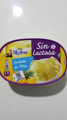 Foto de Sorbete de piña sin lactosa