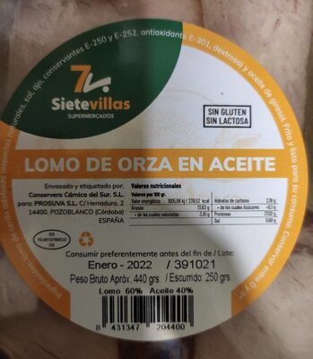 Foto de Lomo de Orza en Aceite