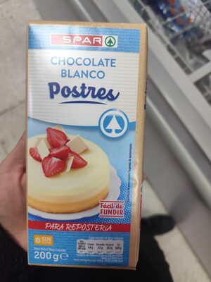Foto de Chocolate Spar postre blanco 200g