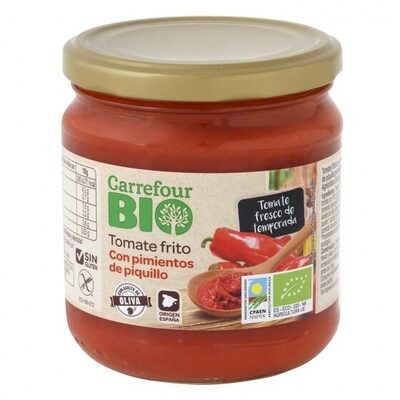 Foto de Tomate frito con pimientos piquillo