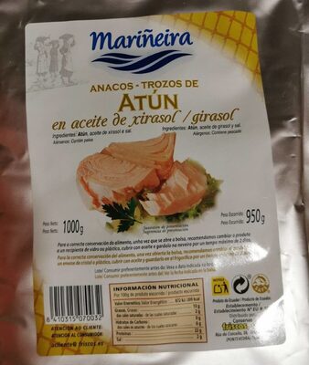 Foto de Trozos de atún en aceite de girasol