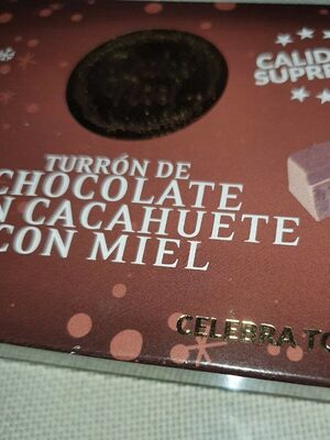 Foto de Turrón de chocolate con cacahuete con miel