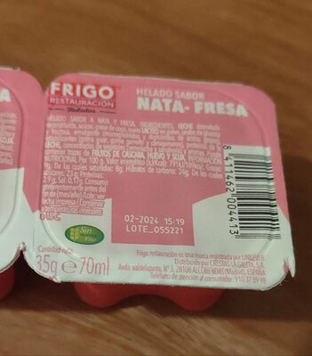 Foto de Helado nata-fresa