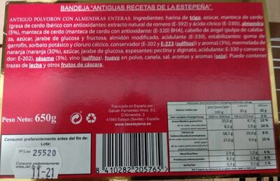 Foto de Bandeja antiguas recetas de la estepeña