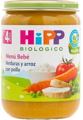 Foto de Verduras y arroz con pollo