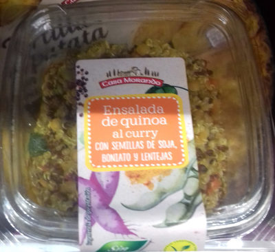 Foto de Ensalada de quinoa al curry con semillas de soja, boniato y lentejas