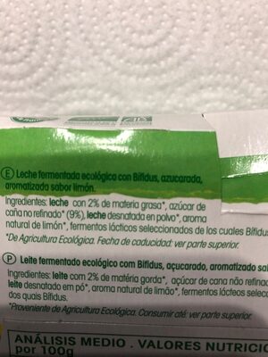 Foto de Yogur Bífidus sabor Limón Ecológico