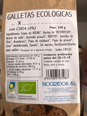 Foto de Galletas ecológicas con Chía