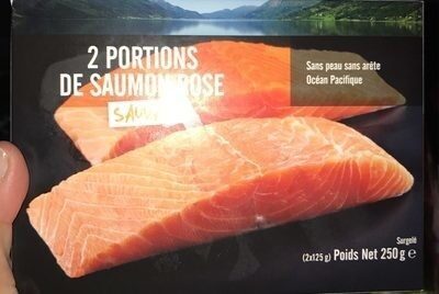 Foto de 2 portions de saumon rose