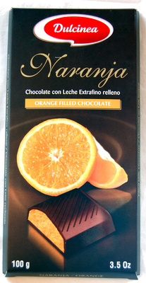 Foto de Naranja Chocolate con Leche Extrafino relleno