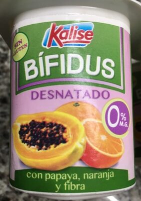 Foto de Bifidus desnatado con papaya, naranja y fibra